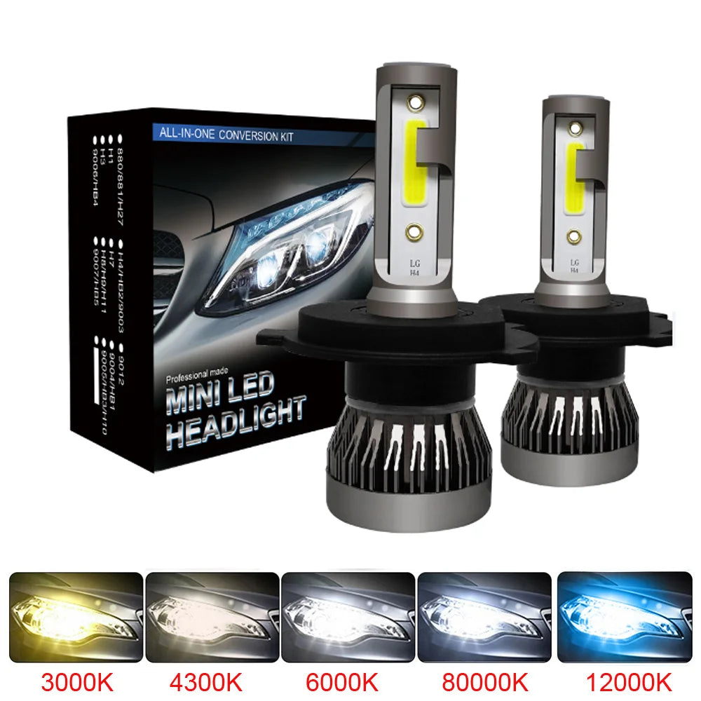 LED Muxall 80w 20000LM 6000k 6500k 8000k 12000K H7 H1 H8 H11 H3 H4/9003/HB2 9005/HB3 9006/HB4