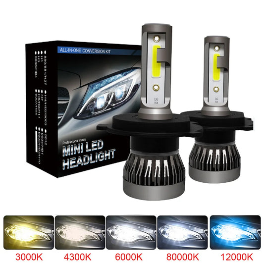 LED Muxall 80w 20000LM 6000k 6500k 8000k 12000K H7 H1 H8 H11 H3 H4/9003/HB2 9005/HB3 9006/HB4