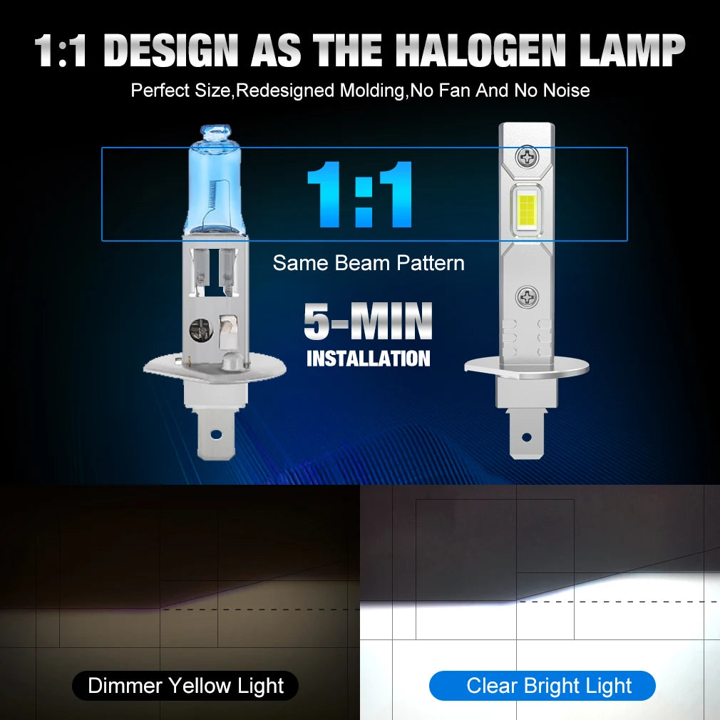 CSP LED S&D 100W 3000/6000k H1 H3 30000LM CANBUS