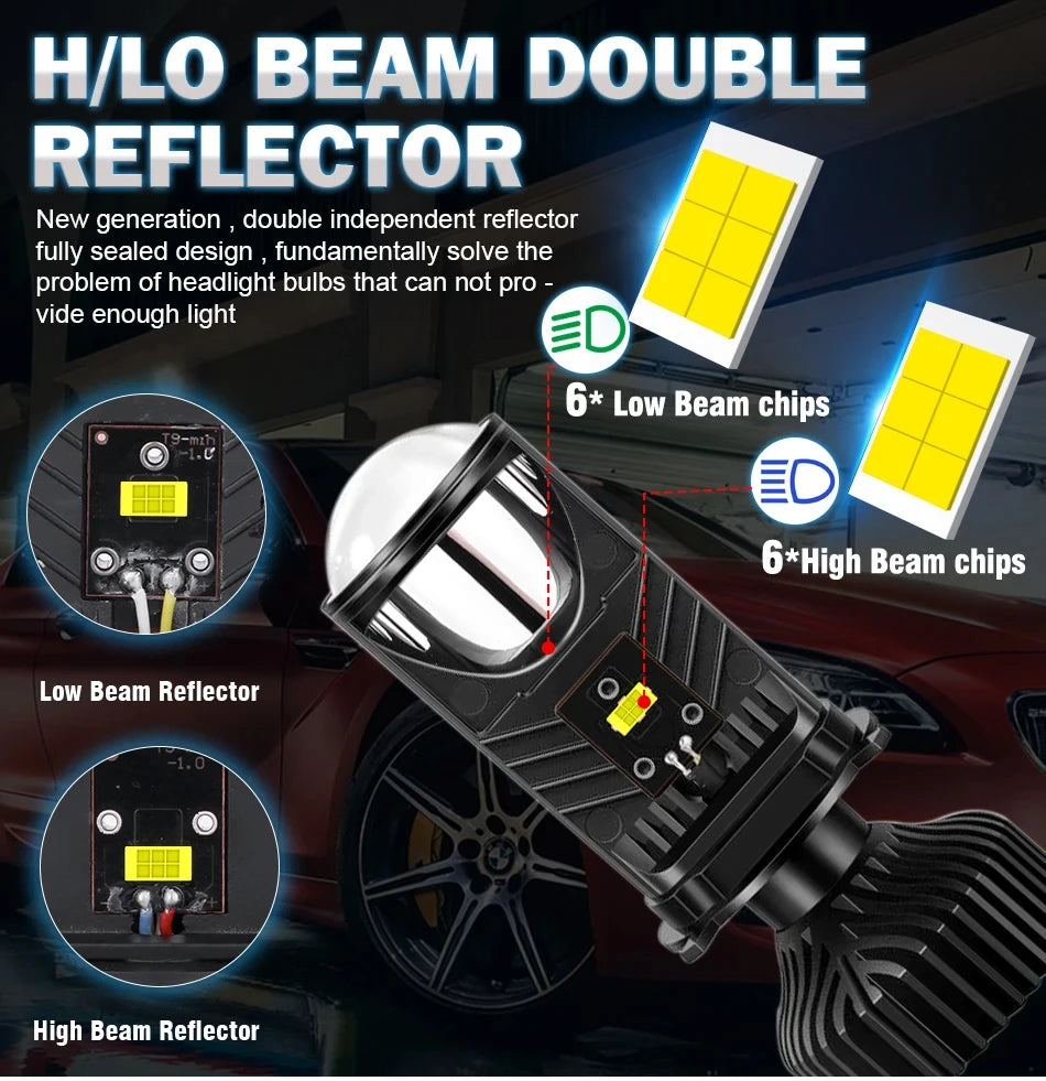 LED CSP GENERICO 6000K 22000LM H4/9003/HB2