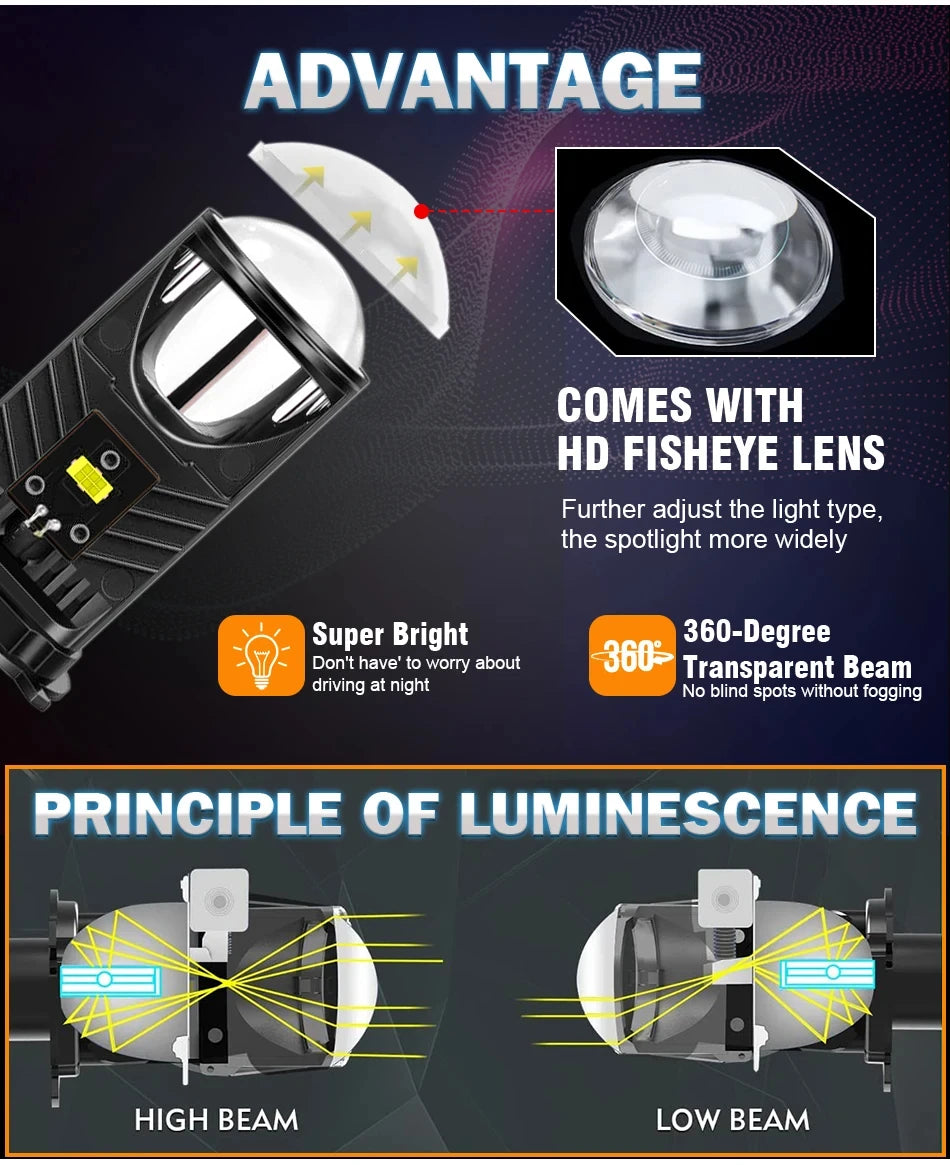 LED CSP GENERICO 6000K 22000LM H4/9003/HB2